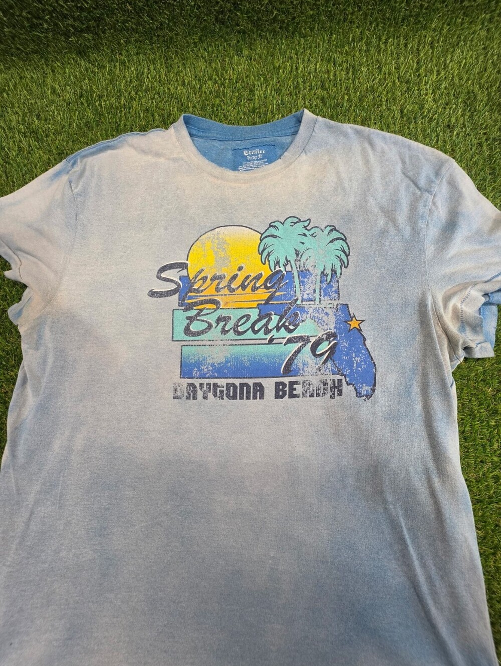 Trailer Vintage Style XXL Light Blue Spring Break Daytona T‑
